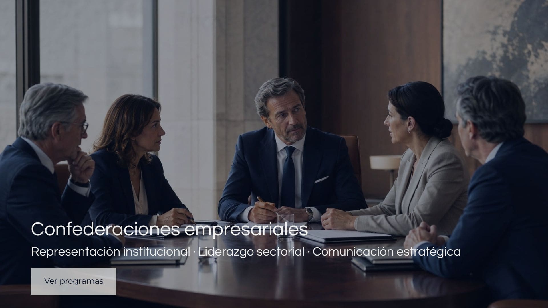 Encuentro institucional de representantes empresariales sobre liderazgo sectorial, comunicación y representación institucional