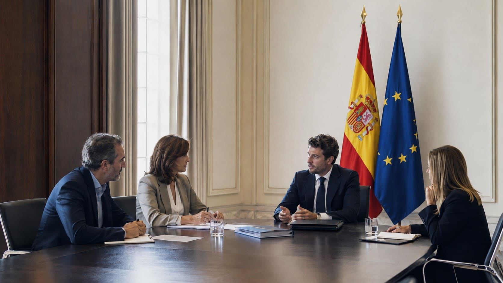 Municipal government team at an institutional meeting on governance, protocol and public representation